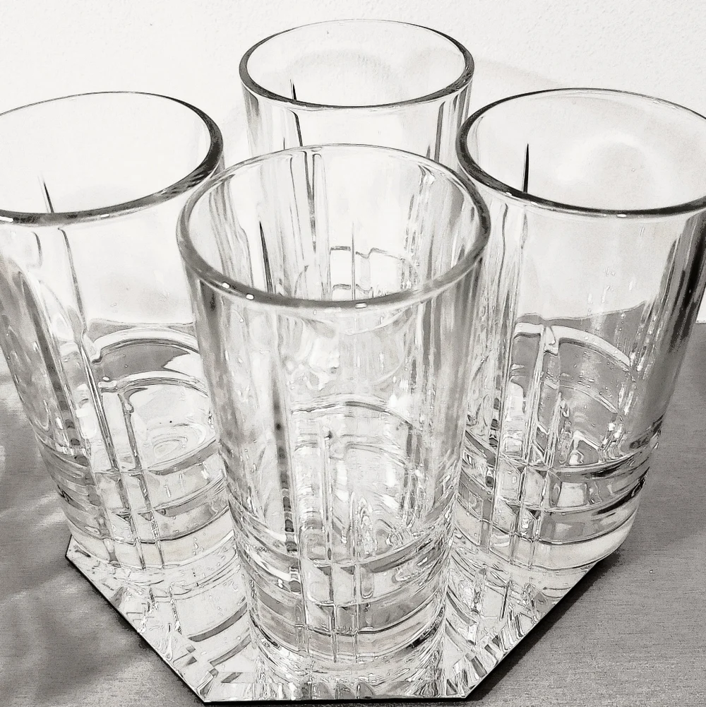 Set of 4 Arizona-Parallelsby Cristal D'Arques - Durand
